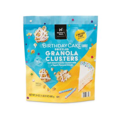 Member's Mark Birthday Cake Flavored Drizzled Granola Clusters (24 oz.) Sam's Club