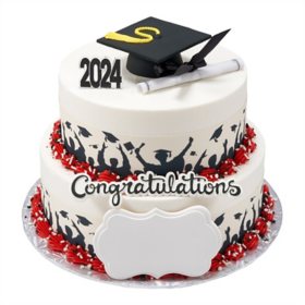Custom Graduation Two-Tier Cake