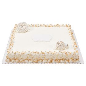 Shimmering Elegance Half Sheet Cake, Gold