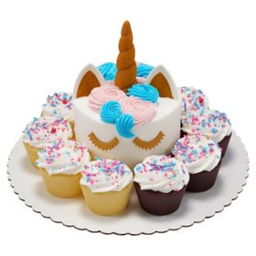 Enchanted Unicorn 5" Cake with 10 Cupcakes