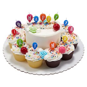 Sweet Celebration 5" Cake with 10 Cupcakes