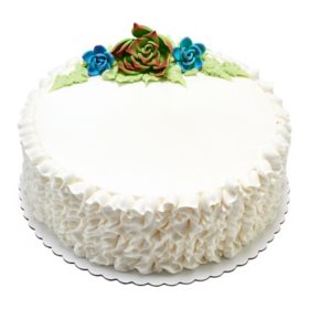 Succulents with Ruffles 10" Double Layer Cake