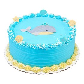 Blue Whales 10" Double Layer Cake