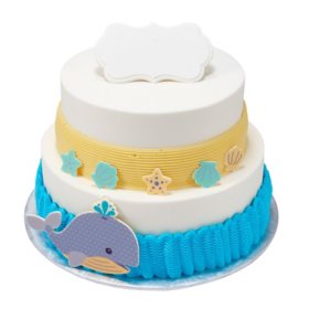 Blue Whales Two-Tier Cake