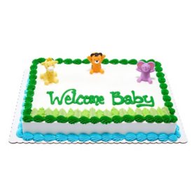 Safari Animals Half Sheet Cake