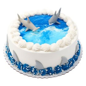Shark 10" Double Layer Cake