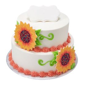 Sunflower Two-Tier Cake