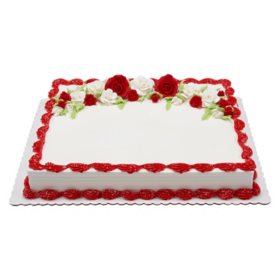 Sugar Soft Roses Half Sheet Cake