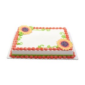 Sunflower Half Sheet Cake