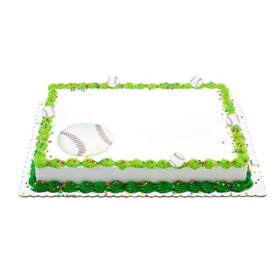 Baseball Half Sheet Cake