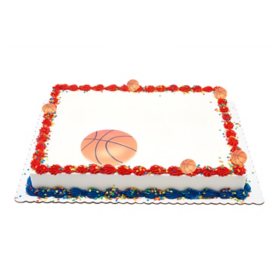 Basketball Half Sheet Cake