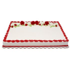 Sugar Soft Roses Full Sheet Cake