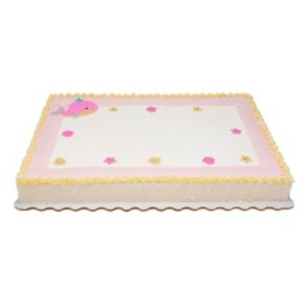 Pink Whales Full Sheet Cake