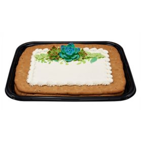 Succulents with Texture Half Sheet Cookie Cake