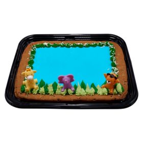 Safari Animals Half Sheet Cookie Cake