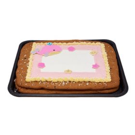 Pink Whales Half Sheet Cookie Cake
