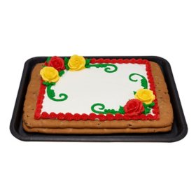 Roses Half Sheet Cookie Cake, Yellow and Red