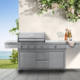 Member's Mark 78' 4-Burner Rustic Ledge Natural GAS Island Grill