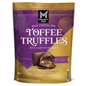 Member's Mark Milk Chocolate Toffee Truffle with Sea Salt, 19 oz.