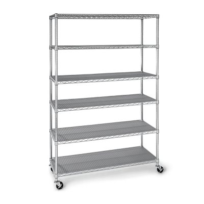 6-Tier Storage Shelves NSF Certified Wire Shelving Unit on Wheels Heavy  Duty Metal Shelves Adjustable Steel Shelving 2100Lbs Capacity for Closet