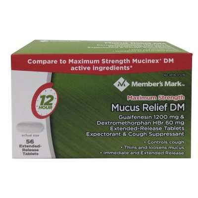 Member's Mark Mucus Relief, Max Strength (56 ct.) - Sam's Club