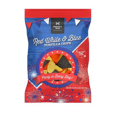 Member's Mark Red, White and Blue Tortilla Chips (18 oz.) - Sam's Club