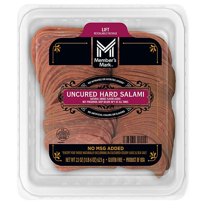 Member's Mark Uncured Hard Salami, Sliced 1 lb. 6 oz.