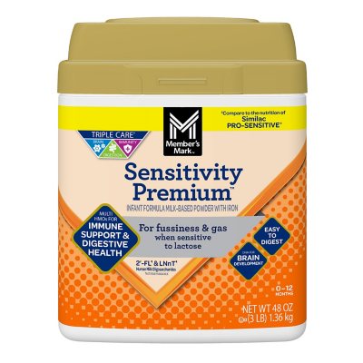 Member's Mark HMO Non-GMO Infant Formula, Sensitivity (48 Ounce) 