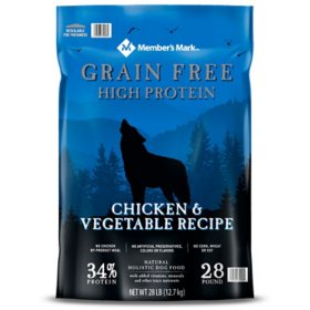 Member's Mark Grain-Free Adult Dry Dog Food, Chicken & Vegetable Recipe (28 lbs.)