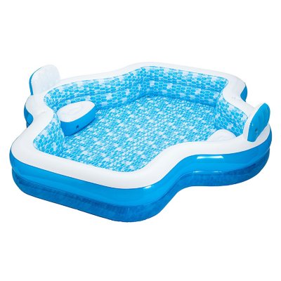  Members Mark Elegant Family Pool 10 Feet Long 2 Inflatable  Seats with Backrests. New Version : Patio, Lawn & Garden