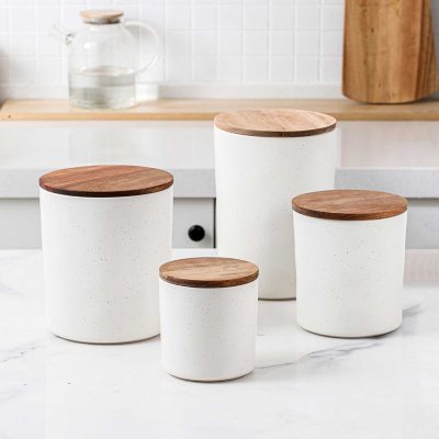 Wooden canisters deals