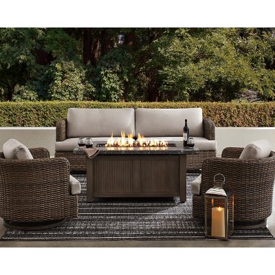 Member’s Mark Brexley 4-Piece Deep Patio Seating Set with Fire Pit