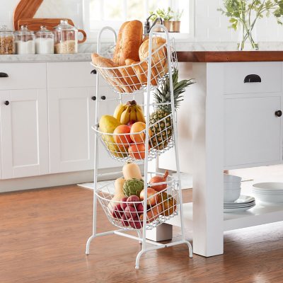 Fruit Holder Plastic Snacks Fruit Bowl Countertop Storage Baskets Stand  Organization, Decor Centerpiece for Kitchen Counter or Dining Room Tables