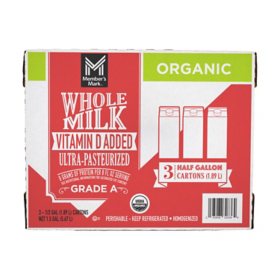 Member's Mark Organic Whole Milk 1/2 gal., 3 ct.