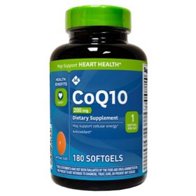 Member's Mark CoQ10 200 mg. Softgels Dietary Supplement (180 ct.)