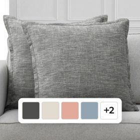 Member's Mark 2-Pk. Woven Pillows, 22" x 22" (Assorted Colors)
