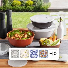 Cooks 18-pc. Mixing Bowls with Lids | Blue | One Size | Kitchen Utensils Kitchen Multi-Tools | Multi-Pack | Back to College