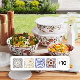  KitchenAid Classic Mixing Bowls, Set of 3, Pistachio & Prep Bowls  with Lids, Set of 4, Pistachio : Clothing, Shoes & Jewelry