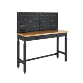 Member's Mark™ Height Adjustable 2-Drawer Workbench with Pegboard and Power Strip