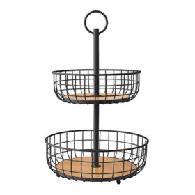Member's Mark 2 Tier Wire Basket Stand, Assorted Colors