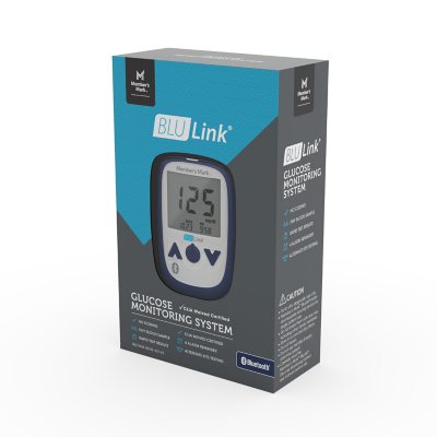 BluLink Glucose Meter Kit Bluetooth Blood Monitor, 1 Kit