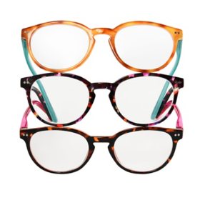 SunDown Billie Blue Blocking Glasses - Black - Readers