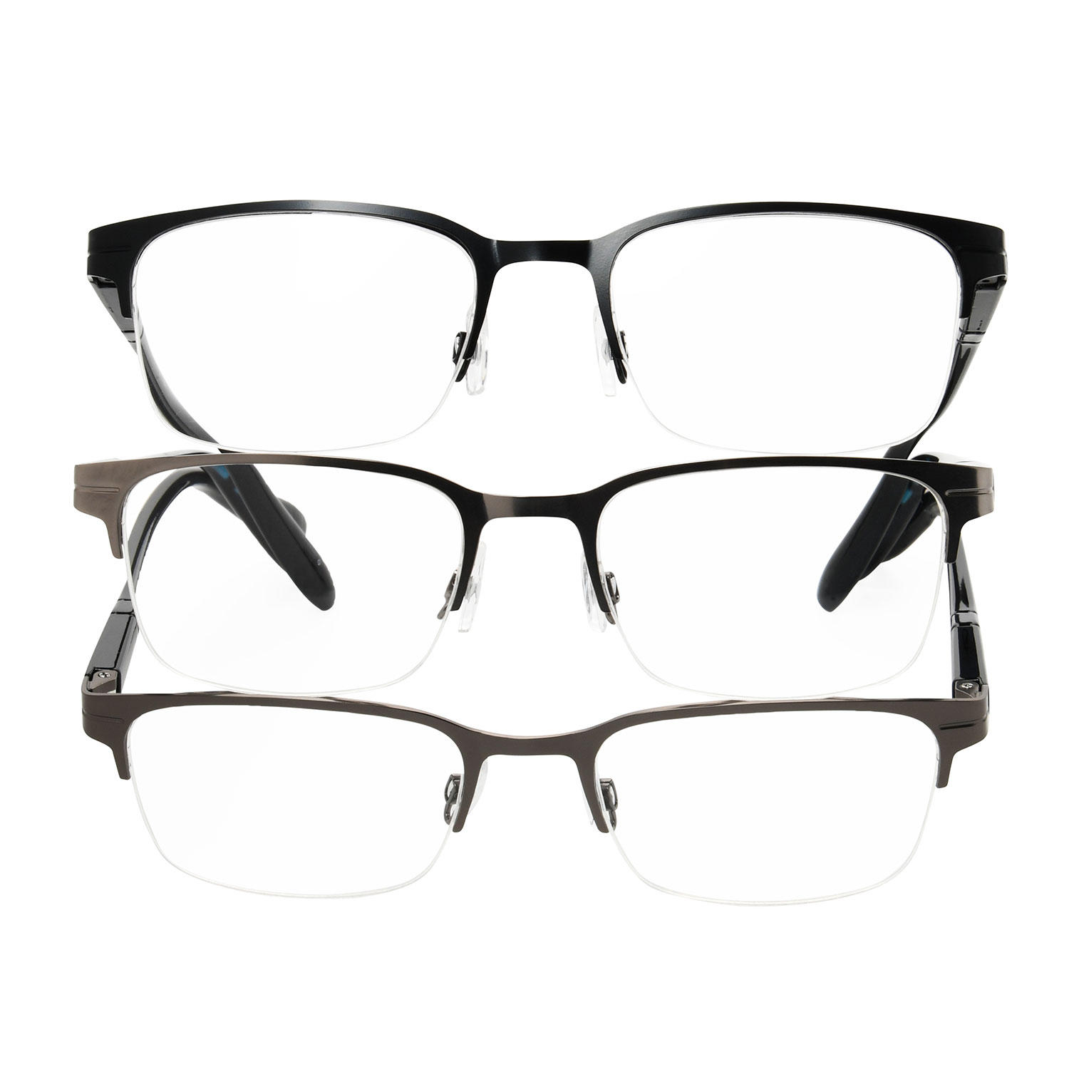 MEMBERS MARK Semi-rimless Metal Reading Glasses (3 pack)