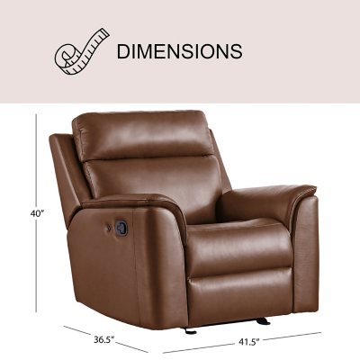 Member's mark macey brown store leather recliner