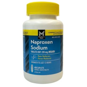 Member's Mark Naproxen Sodium Tablets NSAID, 220 mg, 400 ct.