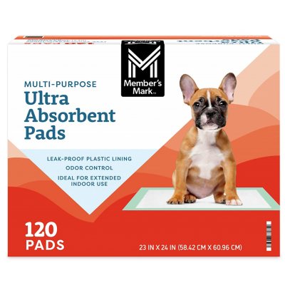 Member's Mark Multipurpose Ultra Absorbent Training Pads, 23 x 24 (120  ct.)