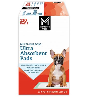 Member's Mark Multipurpose Ultra Absorbent Training Pads, 23 x 24 (120  ct.)