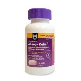 Member's Mark Allergy Relief Fexofenadine HCl Tablets USP, 180 mg, 150 ct.