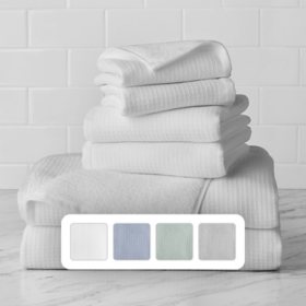 Member's Mark Egyptian Cotton Waffle 6-Piece Towel Set (Assorted Colors)