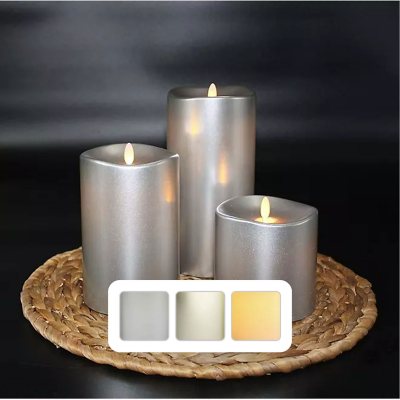 Member's Mark Flameless Moving LED Wax Candles, Set of 3 - Sam's Club